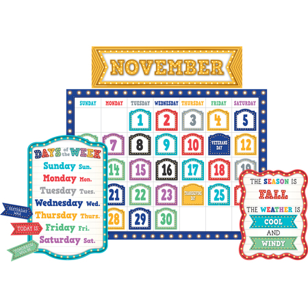 TEACHER CREATED RESOURCES Marquee Calendar Bulletin Board Set, PK2 TCR5636